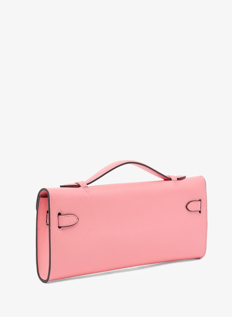 ELLA Structured East-To-West Satchel Bag With Silver Accent